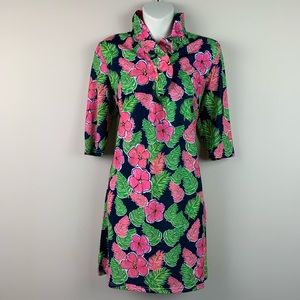 Simply southern floral Shift Dress Small Blue Pin